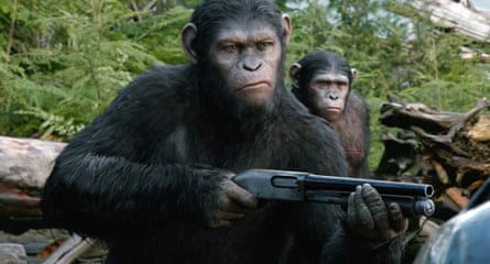 Andy Serkis as Caesar in a scene from Dawn of the Planet of the Apes