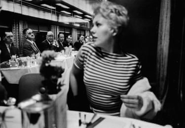 Kim Novak en route to New York City, 1956, Leonard McCombe
