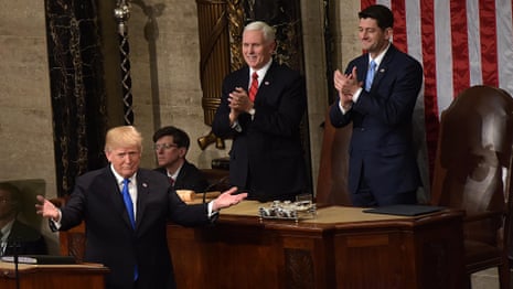 'Extraordinary success': Trump lauds first year at State of the Union – video