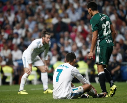 Frustration for Cristiano Ronaldo and Gareth Bale after another missed chance.