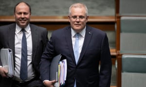 Treasurer Josh Frydenberg (left) and prime pinister Scott Morrison.