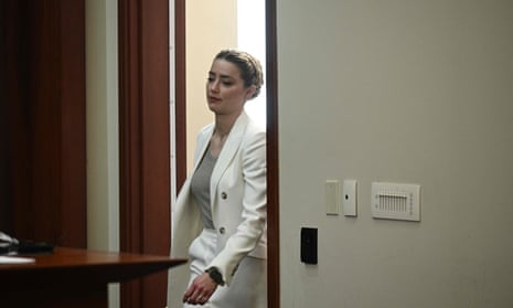 Amber Heard in court in Virginia on Tuesday. Depp is suing his former wife for defamation after she accused him of domestic abuse.