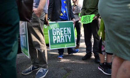 UK Green party activists in Brighton, south-east England, this week