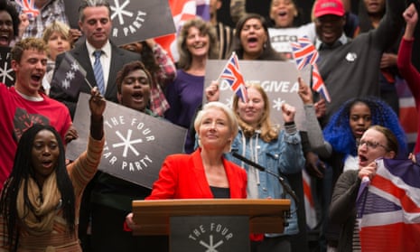 Emma Thompson as demagogue and outsider politician Vivienne Rook in the BBC drama Years and Years.