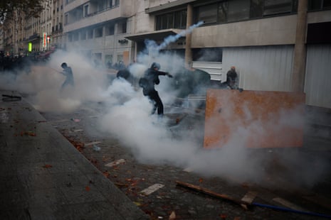 Hundreds of thousands march in France as protests take place across Europe – as it happened