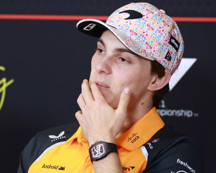 Oscar Piastri of McLaren at a press conference before the during the 2025 Mexico City Grand Prix