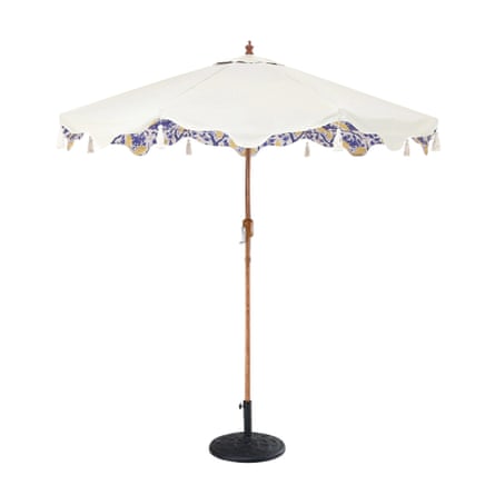Daals Butterfly & Flower 2.6M Octagonal Tassel Parasol with Aluminium Tilt