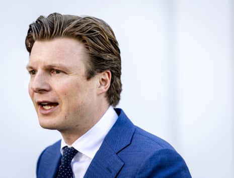 Defense minister Ruben Brekelmans speaks to the press earlier this month.