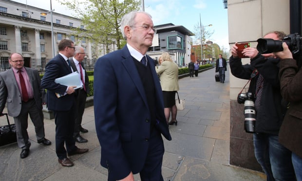 Alan Black, the sole survivor of the Kingsmill massacre, arrives at Belfast coroner’s court for the inquest.