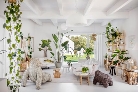 ‘Every object has meaning’: the stark white interiors allow the furniture and art pieces to stand out.