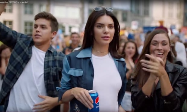 Kendall Jenner in the quickly withdrawn Pepsi TV advert.