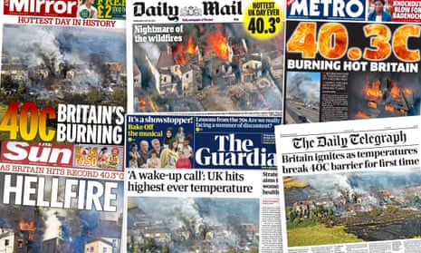How the papers covered the hottest day ever recorded in Britain.