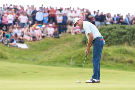 HarrisEnglish putts on the 8th hole during day four of the Open at Royal Portrush