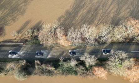 Flooded fields in West Sussex