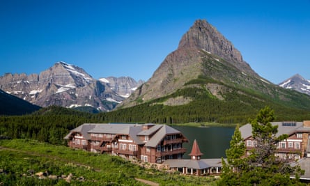 The Many Glacier Hotel on Swiftcurrent Lake.