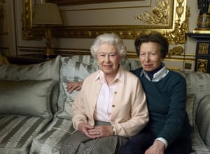 The Queen with her daughter, princess Anne