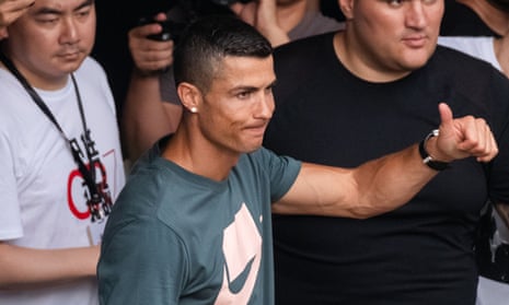 Cristiano Ronaldo in Italy after signing for Juventus.