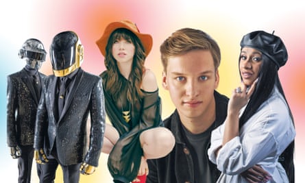 Sounds of summer (from left): Daft Punk, Carly Rae Jepsen, George Ezra and Cardi B Composite: