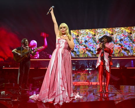 Paloma Faith in a keffiyeh dress