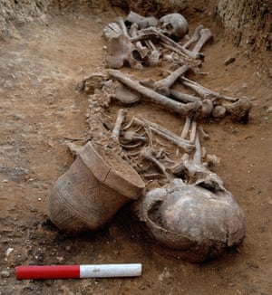 The grave of a 16–18 year-old female and a 17–20 year-old male dating to c.2000-1950 BC. Both are buried with a fineware beaker.