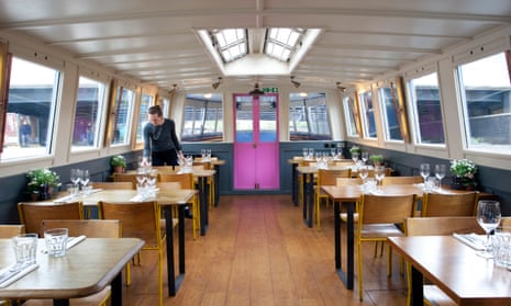 the converted barge that is home to the London Shell Co.