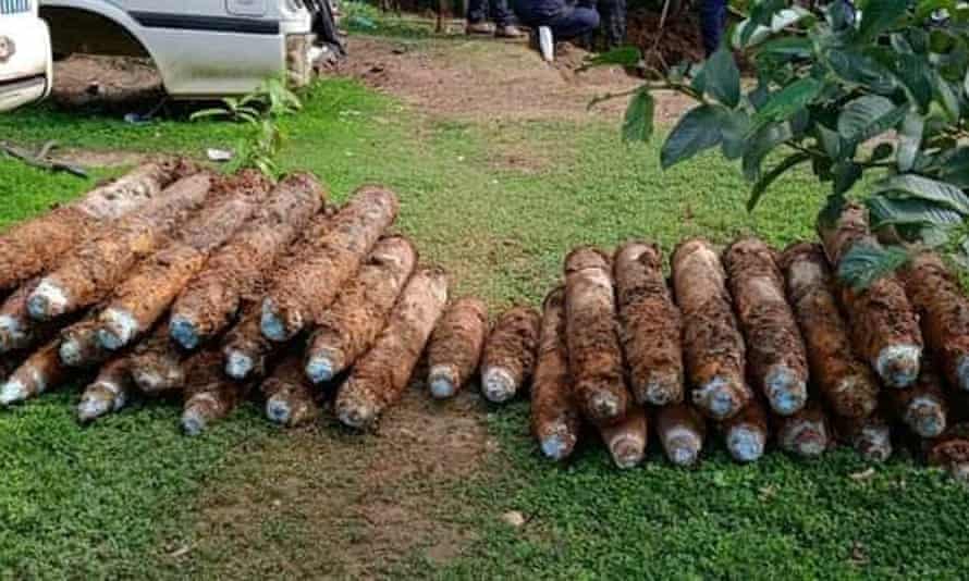 Bombs were dropped on Solomon Islands during the second world war and were also left in munitions depots and not disposed of properly.