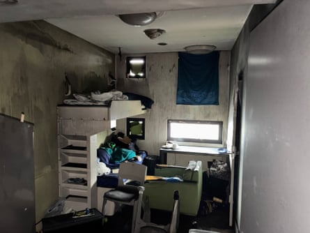 A damaged room at Villawood