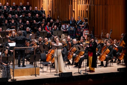 Brent Michael Davids on Native American flute with Wallis Giunta and conductor Teddy Abrams and the BBC Symphony Orchestra.