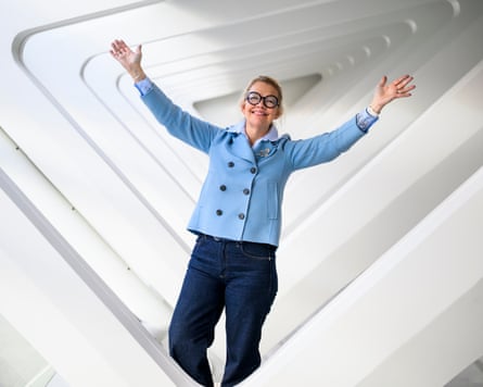 Kim Sajet in the Quadracci Pavillon at the Milwaukee Art Museum.