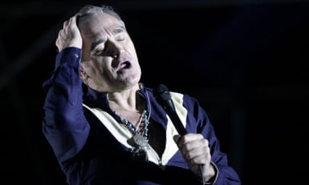 Morrissey on stage at the Primavera Fauna 2015 Music Festival in Santiago De Chile, Chile.
