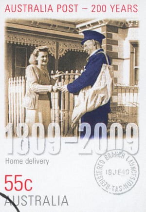 Image of stamp celebrating the mail man