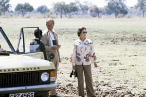 1979: Elizabeth and Philip on safari during their state visit to Zambia