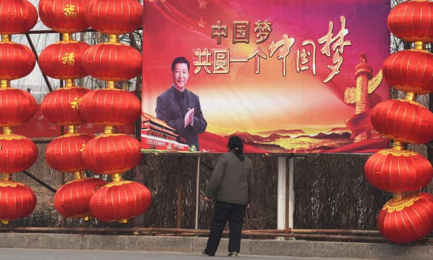 President Xi Jinping promotes ‘the dream’ on a billboard in China’s northern Hebei province.
