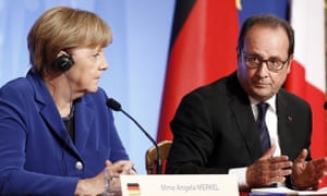 German chancellor Angela Merkel and French president François Hollande