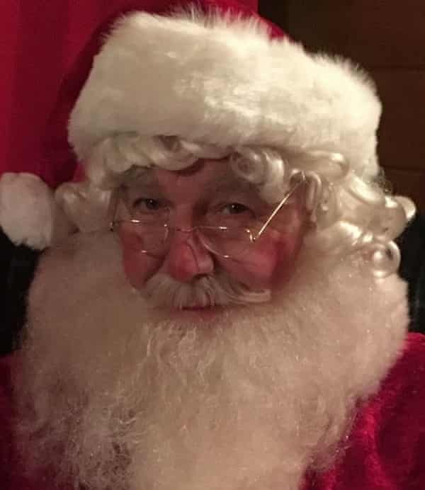 Simon Davies dressed up as Santa