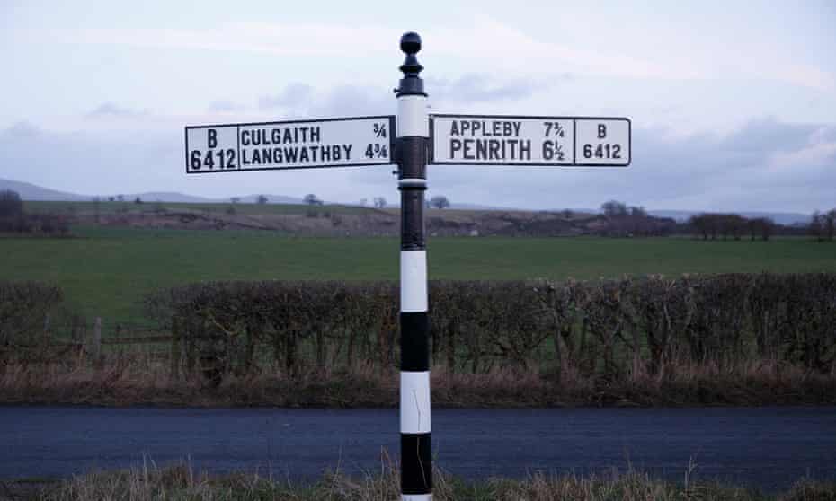 A signpost near the village of Culgaith, Cumbria