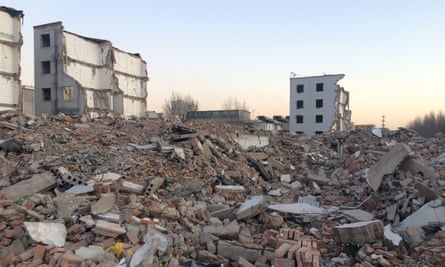 Scenes of destruction in northwestern Beijing
