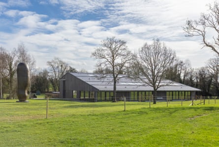 Brooding and monolithic … the redeveloped Sheep Field Barn.