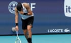 Berrettini almost collapses on court as Murray fights back to win at Miami Open - video
