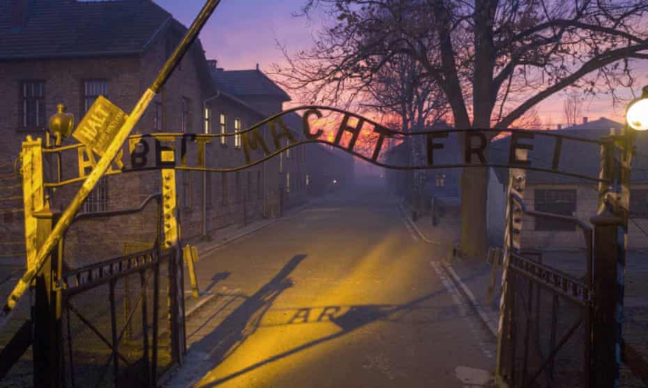 ‘Today it’s a tourist destination’ … the gates of Auschwitz concentration camp.