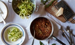 Tom Kerridge’s bolognese with courgette spaghetti for an extra veggie hit.