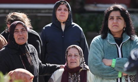 Citizens are seen after 7.7 magnitude earthquake hits Adana, Turkey.