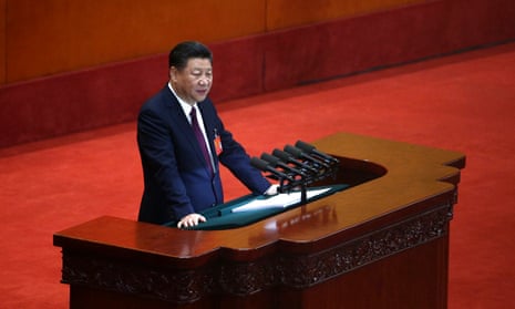 Chinese President and General Secretary of the Communist Party of China Xi Jinping delivers a speech during the opening ceremony of the 19th National Congress of the Communist Party of China.