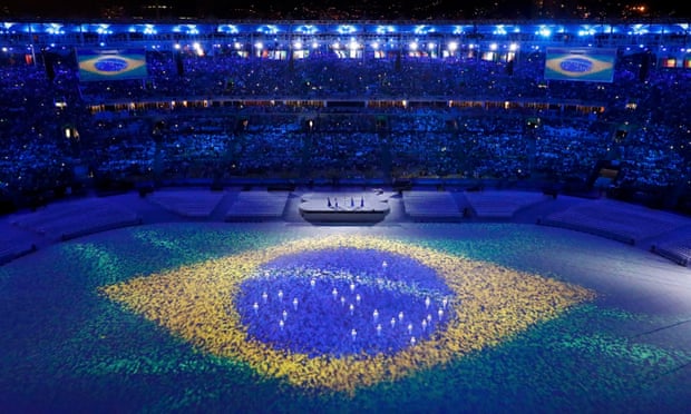 A subtle reminder that the Games took place in Brazil