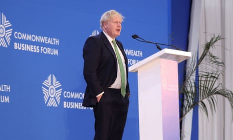 Boris Johnson at the Commonwealth Heads of Government Meeting in Kigali, Rwanda, 23 June 2022.