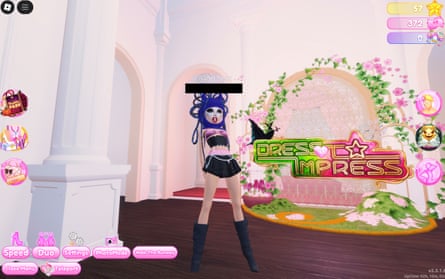 An avatar in a skimpy outfit