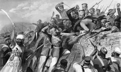 Attack of the Mutineers on the Redan Battery at Lucknow, 30 July 1857, from The History of the Indian Mutiny, by Charles Ball.