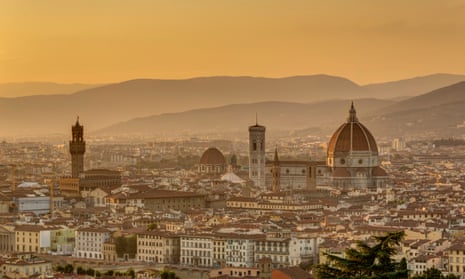 Florence’s historical centre, with the Palazzo Vecchio, left, and Santa Maria del Fiore cathedral, right.
