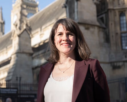 Rachel Blake outside the Houses of Parliament