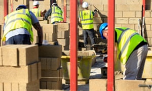 Construction workers ona building site